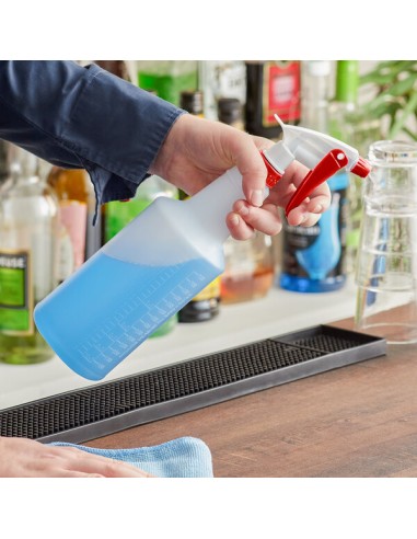 Chemical 32 oz. Red Plastic Bottle / Sprayer -...