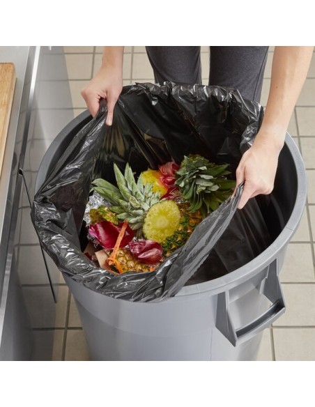 LDPE Black Garbage Bag 1.3 Mil, 33 Gal, 33" x 39", 1/CS/100