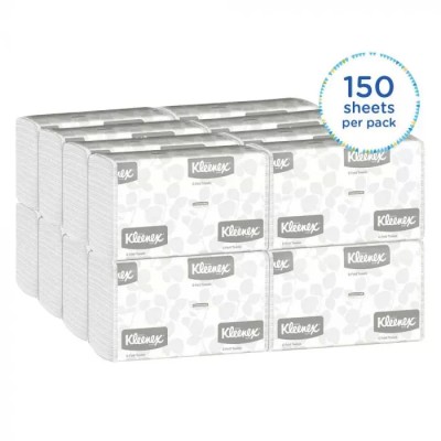 Kleenex White Paper 1-Ply C-Fold Towel - 13.15" x... 2