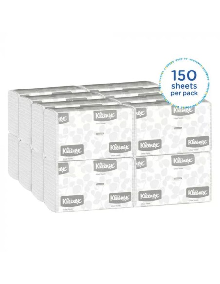Kleenex White Paper 1-Ply C-Fold Towel - 13.15" x 10.125",  Code 01500