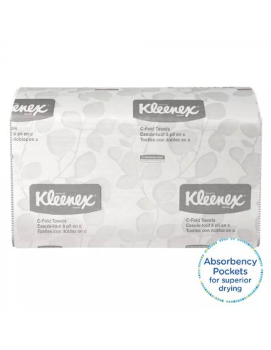 Kleenex White Paper 1-Ply C-Fold Towel - 13.15"...