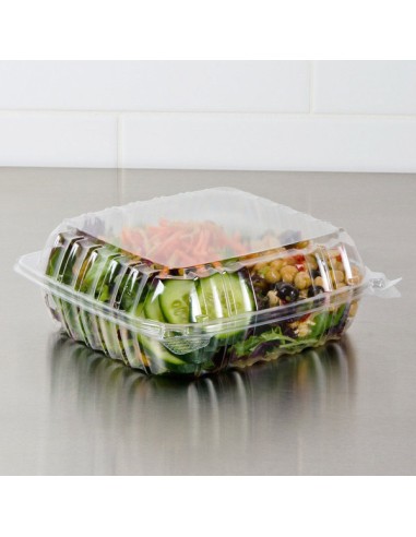 Dart ClearSeal 8 1/4" x 8 1/4" x 3" Hinged Lid...