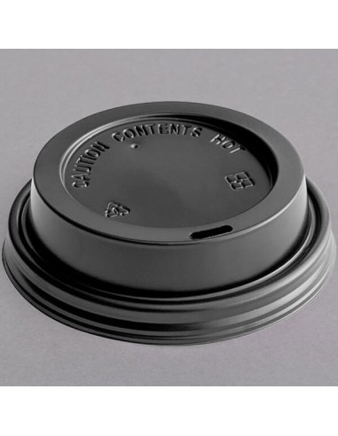 Solo 12-20 oz Traveler Hot Plastic cup Lid - White/Black -1000/cs