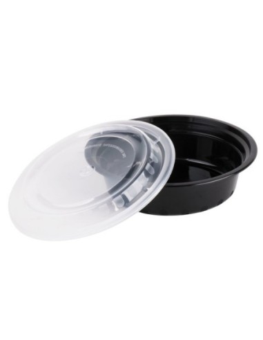 Black Round 16oz Microwavable Heavy Weight...