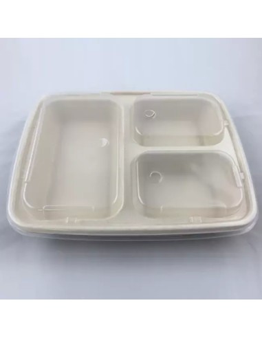 EccoCane 3-Comp PP5 Plasitc Microwavable Lid