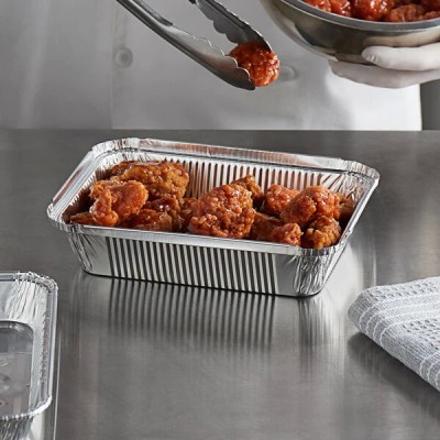 2.25 lb. Oblong Foil Take-Out Container - 500/Case