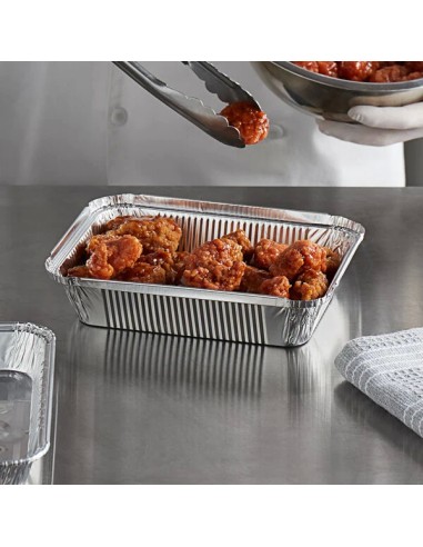 2.25 lb. Oblong Foil Take-Out Container - 500/Case