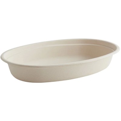 26 oz. Compostable Fiber Burrito Bowl - 300/Case