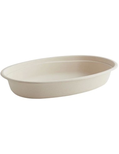 26 oz. Compostable Fiber Burrito Bowl - 300/Case