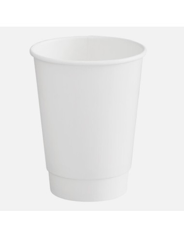 12 oz. White Smooth Double Wall Paper Hot Cup - 500/Case