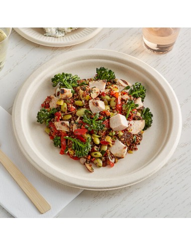 9" No PFAS Added Round Compostable Fiber Plate...