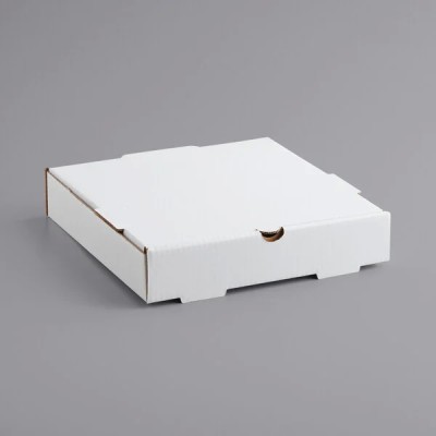 12" x 12" x 2" White Plain Pizza Box - 50/Bundle