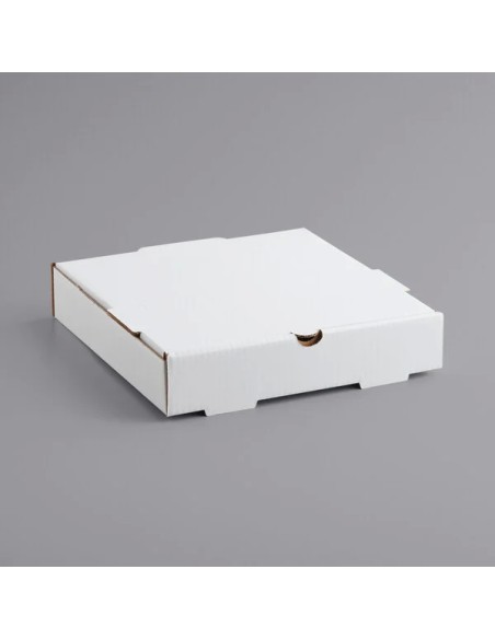 12" x 12" x 2" White Plain Pizza Box - 50/Bundle