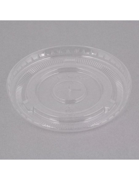 9-12oz. 92 mm Clear Flat Lid with Straw Slot 1000/Case