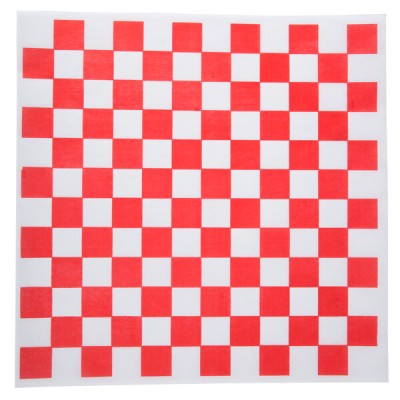 12" x 12" Red Check Deli Sandwich Wrap Paper - 5000/Case