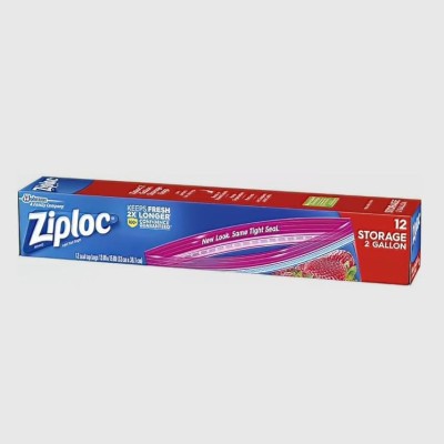 2 Gallon Slider Bag 13"x15"x4" 100 Bags