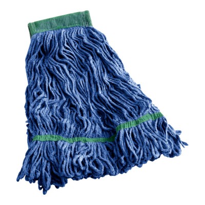 Pro 24 oz. N.32 Blue Rayon Blend Looped End Wet Mop Head... 2