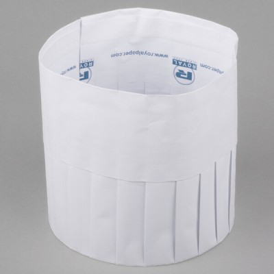 Royal Paper RCH7 7" Pleated Disposable Chef Hat - 28/Case 2