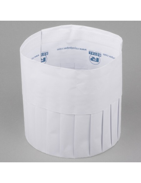 Royal Paper RCH7 7" Pleated Disposable Chef Hat - 28/Case