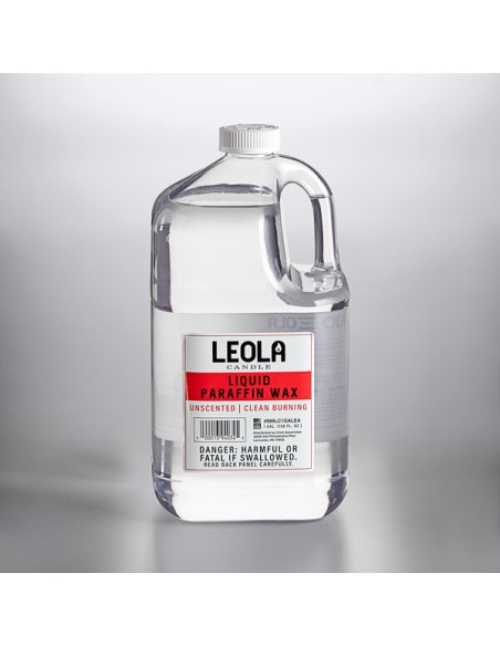 Leola 1 Gallon Bulk Lamp Fuel, Smokeless Liquid Candles Paraffin Wax - 4/Case