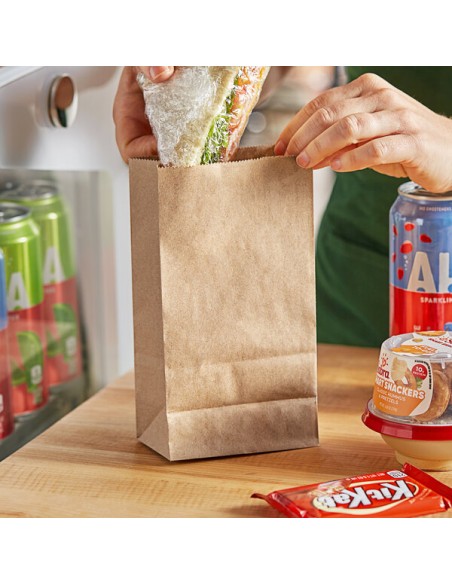 2 lb. Natural Kraft Paper Bag - 500/Case