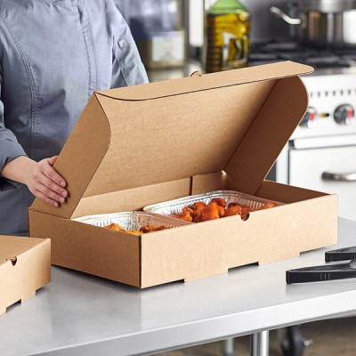 21" x 13" x 4" Deep Full Pan Corrugated Catering Box -...