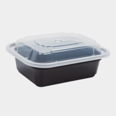 Newspring 12 oz Black Rectangular Microwavable Container...