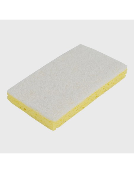 YELLOW 3M 63 Scotch-Brite™ 6 1/8" x 3 5/8" Light-Duty Scrub Sponge - 20/Case