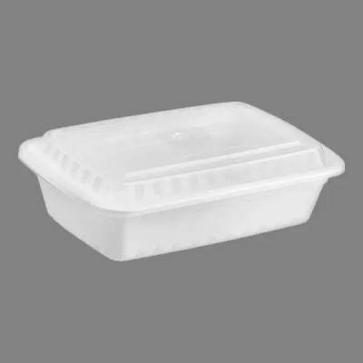 38 oz White  Rectangular Microwavable Heavy Weight...