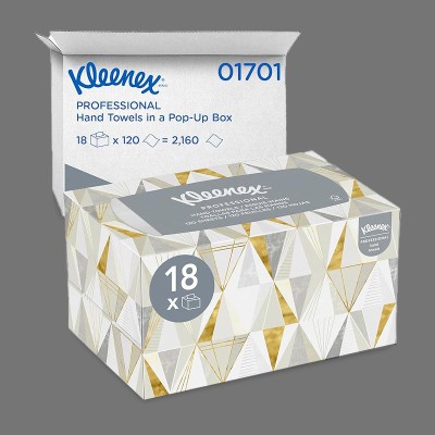 Kleenex® Hand Towels, White, 18 Boxes / Case, 120 Hand...