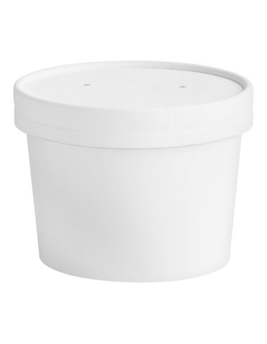 12 oz White Double Poly-Coated Paper Food Cup...