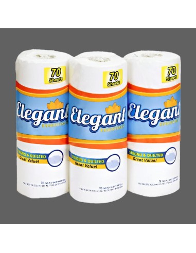 Elegant - 11" x 8" White 2 Ply Household Paper Towels 30 Rolls/Cs