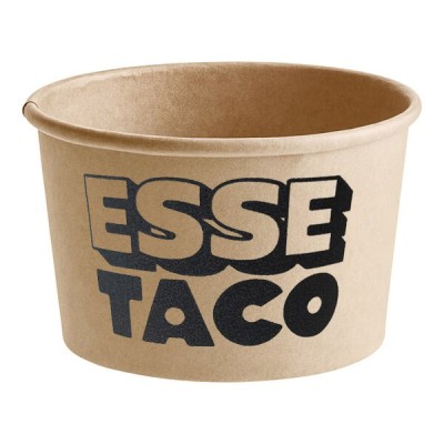 Esse Taco 6 oz Kraft Poly-Coated Paper Food Cup and lids... 2