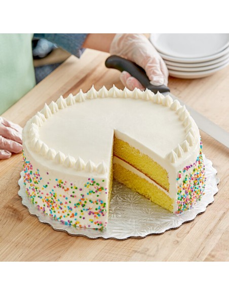 Enjay 10" Silver Laminated Corrugated Cake Circle - 100/Case