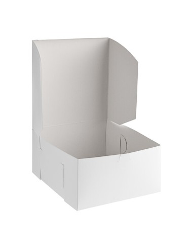 Baker's Lane 12" x 12" x 6" White / Bakery Box...