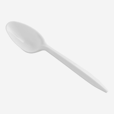 Medium Weight White Plastic Spoons  - 1000/Case