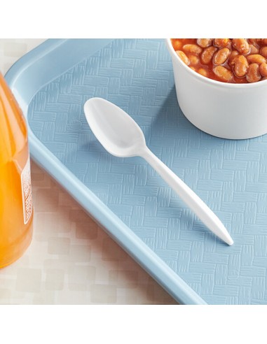 Medium Weight White Plastic Spoons  - 1000/Case