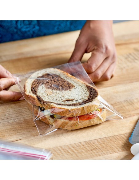 LK Packaging HD07 Flip Top Sandwich Bag - 7 x 7 , Poly 1000/Case