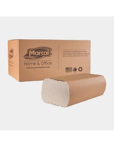 Marcal 9.25 " x 9.5" W White Paper Multi-Fold Towel 4000/Case