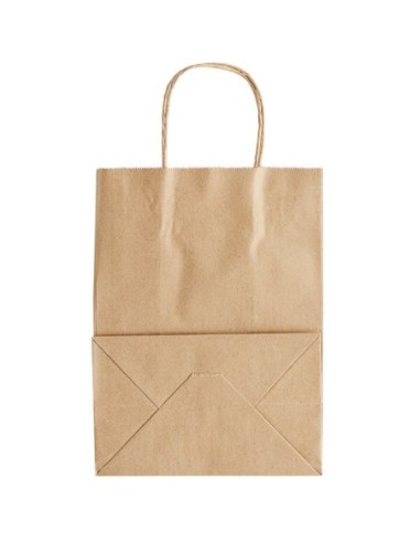 8" x 4.5" x 11" Natural Kraft Paper Shopping...
