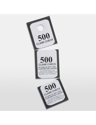 Winco Coat Checks, White, 500 Per Box, Medium