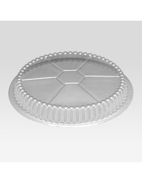 9" Clear Round Plastic Dome Lid - 500/Case