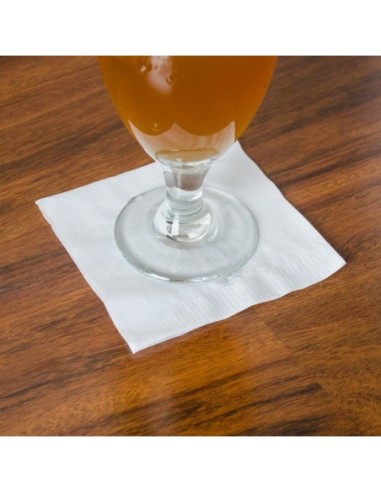 1-Ply White Beverage Cocktail Napkin 4000/Case