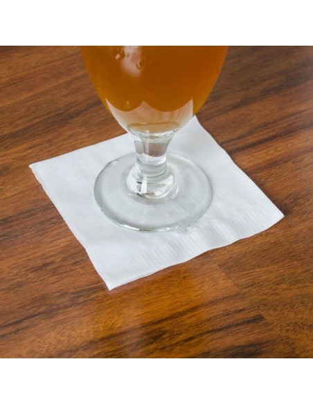 1-Ply White Beverage Cocktail Napkin 4000/Case