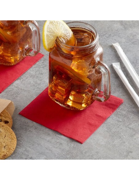 Choice Red 2-Ply Customizable Beverage / Cocktail Napkin - 1000/Case