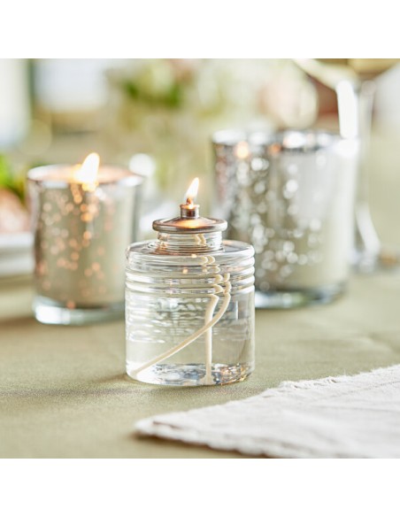 Leola Candle 36 Hour "Smokeless" Clear Liquid Candle Fuel Cartridge - Not for Home Consumer Use - 36/Case