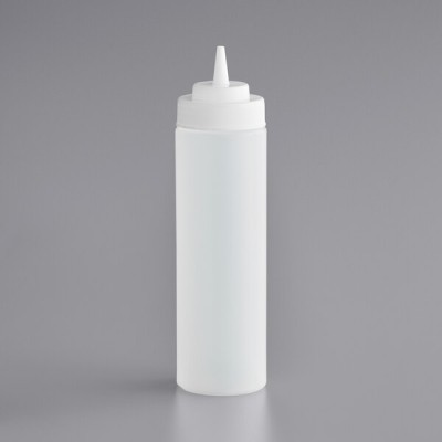 24 oz. Clear Wide Mouth Squeeze Bottle - 6/Pack