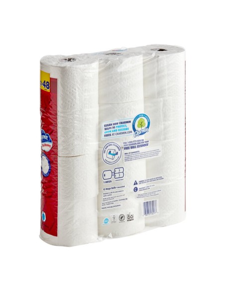Charmin Ultra Strong 4" x 4" 2-Ply 220 Sheet Toilet Paper Mega Roll - 48/pack