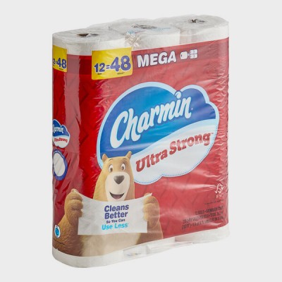 Charmin Ultra Strong 4" x 4" 2-Ply 220 Sheet Toilet Paper...