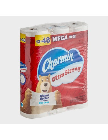 Charmin Ultra Strong 4" x 4" 2-Ply 220 Sheet Toilet Paper Mega Roll - 48/pack